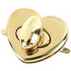 ZHOUXYFDC Serrature Per Borse 20 pezzi Meetee Fibbia a girella in lega a forma di cuore for borse, Fibbie a giro in metallo, Fibbie di chiusura a forma di cuore for borse fai da te(Gold1,4pcs)