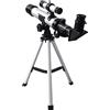 INACMWIH Telescopio astronomico con treppiede, 40 mm, obiettivo 40400, 2 oculari, regalo