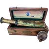 Aljiwar Telescopio nautico in ottone stile antico con scatola vintage strumento di navigazione marittima (Cammando Antique, 40,6 cm)