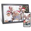Andoer Cornici per foto digitali WiFi da 21,5 pollici, display IPS Touch Control Cornice digitale con memoria da 16 GB, rotazione automatica Condividi foto tramite app con supporto posteriore