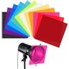Barydat 12 filtri in gel di correzione per la luce, 30,5 x 30,5 cm, diffusore di illuminazione a LED, nastro di gel per illuminazione, fogli di gel colorati per lampade da studio fotografico,