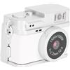 Dpofirs Mini Fotocamera del Portachiavi, 1080p HD Mini Retro Digital Camera con Luce Flash, Batteria da 180 MAh, Videoregistratore per la Registrazione di Viaggio (WHITE)