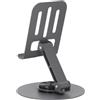 Haofy Porta del Telefono a Rotazione Regolabile con Supporto Desktop Pieghevole in Acciaio Carbone per Gaming e Streaming del Tablet Telefonico 5,9-16,9 Pollici
