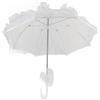 Cloimei Ombrello parasole in pizzo fatto a mano Ombrello da sposa vintage Ombrello elegante per fotografia per cerimonia di matrimonio Fotografia Tessuto in pizzo 60 cm (Bianca)