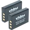 vhbw 2x batteria compatibile con Hyundai HDV-D9 plus, HDV-D9 fotocamera (1600mAh, 3,7V, Li-Ion)
