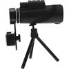 Didiseaon Monoculare Telescopio 80x100 Nero per Adulti Alta Definizione | Adattatore per Smartphone, con Treppiede e Supporto Telefono, Vetro, Set da 1, per Escursioni e Caccia
