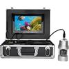 SHEHUALI Telecamera Subacquea, Videocamera da pesca subacquea da 10 pollici 20m / 50m / 100m / 100m IP68. Impermeabile 38. Le. Telecamera rotante DS a 360 gradi,Fishfinder(F8400W-2L-100M)