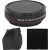 Mtlavishness Clear Picture 10.0×10.0×8.0 Filtro per obiettivo grandangolare sottile 62 mm 0. 45X per fotocamere e videocamere