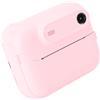 Asixxsix Fotocamera per Bambini, Fotocamera Digitale con Stampa Istantanea HD 1080P con Zoom 6X e 48MP, con Supporto Scheda SD da 128 GB, per Ragazzi e Ragazze Dai 3 Ai 12 Anni (PINK)