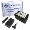 Trade-Shop OFFERTA im Set: fotocamera ad alte prestazioni LiIon batteria + Batteria Caricabatteria da auto con adattatore per auto per Panasonic NVVX70EN GS7 gs8 NVGS 1EG NV gs8eg NVGS11 NVGS15 NVMS950 GS