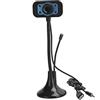 LXWalibrex Webcam video USB con microfono esterno, driver 0, plug and play, regolazione manuale della messa a fuoco, 4 luci LED per PC, laptop e desktop, compatibile con Zoom e Skype
