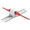 Delock Rj45 Frizione Cat.6A Femmina A Femmina Con Coperchio Antipolvere Per Guide Montaggio Schermato Grigio/Bianco