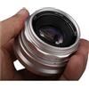 Generico Obiettivo a focale fissa APS-C 35 mm F1.6 V, compatibile con Sony E A6600 6500 Fuji XF Canon EOS-M M50 Panasonic/Olympus Micro 4/3(Silver,M4/3)