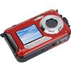 Sxhlseller Acqua -telecamera Resistente, 2,7 Km 48 MP Autofocus della Fotocamera Subacquea per il Viaggio (rosso)