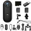 Generico Videocamera Moovora Con Registrazione Audio E Video 1080p/4k, Mini Videocamera Sportiva Con Numerosi Accessori, Videocamera D'azione Portatile for Ciclismo, Sport Estremi, Surf(Black,1080P)