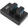 XUMIUZIY Batteria NP-FW50 da 2 Pacchi e Caricabatterie Doppio con Display LED per Fotocamera ZVE10, ILCE-5000, ILCE-6500, ILCE-7M2, NEX-C3, NEX-5T (porte USB e USB C, 1850 mAh)