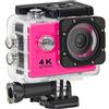 DIGNIFE Action Camera, 4K Action Camera HD 1080P 30m Impermeabile Sport Camera 170 ° Grandangolo a infrarossi Videocamera con schermo da 2,0 pollici(Pink)