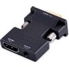 Tendak Active 1080P Femmina HDMI a VGA Maschio Convertitore Adattatore Dongle con 3.5mm Stereo Audio Portatile Connettore HDMI per Laptop PC PS3 Xbox STB Blu-ray DVD TV Stick
