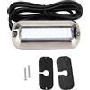 Shuoshenm Luce subacquea per barche a 27 LED blu, lampada di poppa marina con luminosità di 74 lm, corpo in acciaio inox impermeabile IP68 per roulotte e