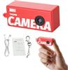 YUEHISY Portachiavi Piccolo per Fotocamera Digitale, Videocamera Portatile HD 1080P con 5 Filtri retrò, Obiettivo Grandangolare 130°, per Viaggi, Feste (rosso)