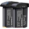 LOKLNEYK Compatibile Con Canon, For EOS R3 1DX Mark Ⅱ 1DS Mark Ⅲ 1D Mark Ⅲ 1D Mark Ⅳ 1DX, Batteria Caricabatteria For Fotocamera LP-E19(2 Battery)