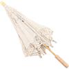 HONITANO Ombrello in Pizzo a Fiore, Parasole Decorativo in Legno | Oggetto Unico per Fotografia e Danza Ragazzo Ragazza, Stile Delicato Elegante Romantico, Bianco