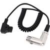 Zunate XLR Cavo a Spirale Ad Angolo Retto Destro, Cavo a Molla da 1 M con Tap B Connettori da Maschio a 4 Pin, per Pannelli di Flash LED Telecamere DSLR e Attrezzature per Film