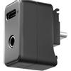 Shuade Doppio scopo di ricarica e microfono adattatore per action camera consente alimentazione continua e suono esterno microfoni adattatore