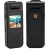 Yctze Risoluzione 4K, Grandangolo da 140°, Videocamera con Clip Posteriore con Obiettivo Ruotabile a 180°, Registrazione in Loop per Bici Elettriche, Motociclette, Sicurezza della