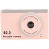 Plyisty Fotocamera Digitale, Fotocamera Compatta Portatile 2.4 -pollice Tipo Cype C Carico 40 MP 8x Digital Zoo 1080p per Selfie (grigio argento) (Roseo)