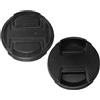 ZYKEJJDDAK 2 pezzi antiscivolo Grip 49 millimetri fotocamera Lens Cover Anti perdita blocco interno antigraffio in gomma ABS Cap Protector