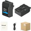 ZHFGJKSO Compatibile con batteria V Mount con PD 20W compatibile con videocamera Sony, luce video broadcast e fotocamera(BP-185 12500mAh)