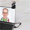 Airshi Videocamera Web USB per Webcam per PC Ad Alta Definizione 480P, Clip Cablata con Rotazione a 360° per 2000 per XP/Win7/8/10