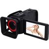 Fockety Videocamera 4K, videocamera Wi-Fi da 64 MP per vlogging con zoom digitale 18X e schermo rotante da 3 pollici, videocamera con zoom digitale, supporta scheda SD da 32 GB (BLACK)