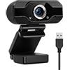 143 Webcam 1080P Full HD, videocamera USB per computer desktop con unità microfono gratuita per videochiamate in live streaming Classe online
