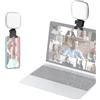 ciciglow Luce di Riempimento LED con Morsetto/supporto Portatile per Selfie con Telefono, Illuminazione Personalizzabile per, 2500K-9000K, Interfaccia di Ricarica di Tipo C, Leggera 77 G, Adatta per