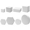 TianqqYongyong Set di espositori per gioielli in schiuma, forma geometrica, cubi in schiuma, oggetti di scena fotografici per posare gioielli, decorazioni per modellismo (bianco)