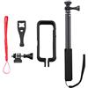 SHYYOULQE Telaio protettivo per fotocamera con vite corta+base+cordino da polso/bastone per selfie/clip per telefono per selfie stick clip per telefono