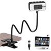 Majiphi Webcam per PC, 4K Streaming Camera con Luce, Webcam per Desktop/Laptop Computer Webcam con microfono, Plug and Play USB Web Cam con staffa, per Live Streaming, Videochiamate e riunioni