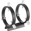 Generic Supporto for cercatore nero 42/50/60/68/80/90/102 mm Anello guida astronomica a tre punti 2 anelli 1 piastra 8 viti Ricambi per telescopi astronomici