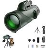 Generico 80x100 Monocular Telescope,Monocular Telescope Connected To A Mobile Phone,Adults High Definition Monoculars,Telescopes For Watching Travel Camping Hiking (HD-green12*50)