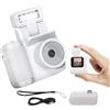 Plyisty Mini Fotocamera Portachiavi, Mini Fotocamera 1080P, Videocamera Mini DV DVR da 1,44 Pollici, Videocamera per Studenti, Bambini (WHITE)