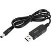 YOKIVE DC 5V a DC 9V USB Step Up Tensione Convertitore, Cavo Alimentazione con DC Jack 5,5mm x 2,5mm, Ottimo per Router,fotocamera, Auto Guida Registratore (Nero, 6W 1A)