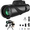 Generico 80x100 Monocular Telescope,Monocular Telescope Connected To A Mobile Phone,Adults High Definition Monoculars,Telescopes For Watching Travel Camping Hiking (HD-black10*42)