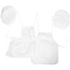 IWOWHERO Set 2 Grembiuli e Cappelli da Cuoco per 1-12 Mesi Costume da Chef e Fornaio Bianco Tasca Abbigliamento da Cucina per Giochi di Ruolo e Servizi Fotografici