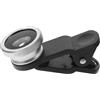 Uonlytech Lente per Fotocamera Cellulare 3 in 1 Obiettivo Grandangolare, Macro e Fish-eye Adatto a Smartphone e Tablet