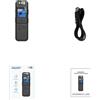 iFutniew Videocamera portatile HD a infrarossi per visione notturna micro-tipo di registrazione delle forze 'ordine con scheda 32G nera