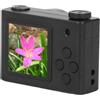 Generic Fotocamera Portatile, Piccola Videocamera Autofocus Anteriore e Posteriore Doppia Lente Tipo C Filtri Multipli con Cinturino da Polso per i Viaggi (BLACK)