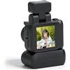 Dpofirs Mini videocamera da pollice, 1080p HD, piccola videocamera con funzione flash, fotocamera DV compatta ricaricabile per la registrazione fotografica di viaggio (64 GB)