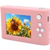 FILFEEL Fotocamera Digitale retrò da 48 MP, Chip CMOS, Zoom 8x, Schermo IPS da 2,4 Pollici, Anti-vibrazione, Messa a Fuoco Automatica, Fotocamera Compatta per Selfie con Specchio (Roseo)